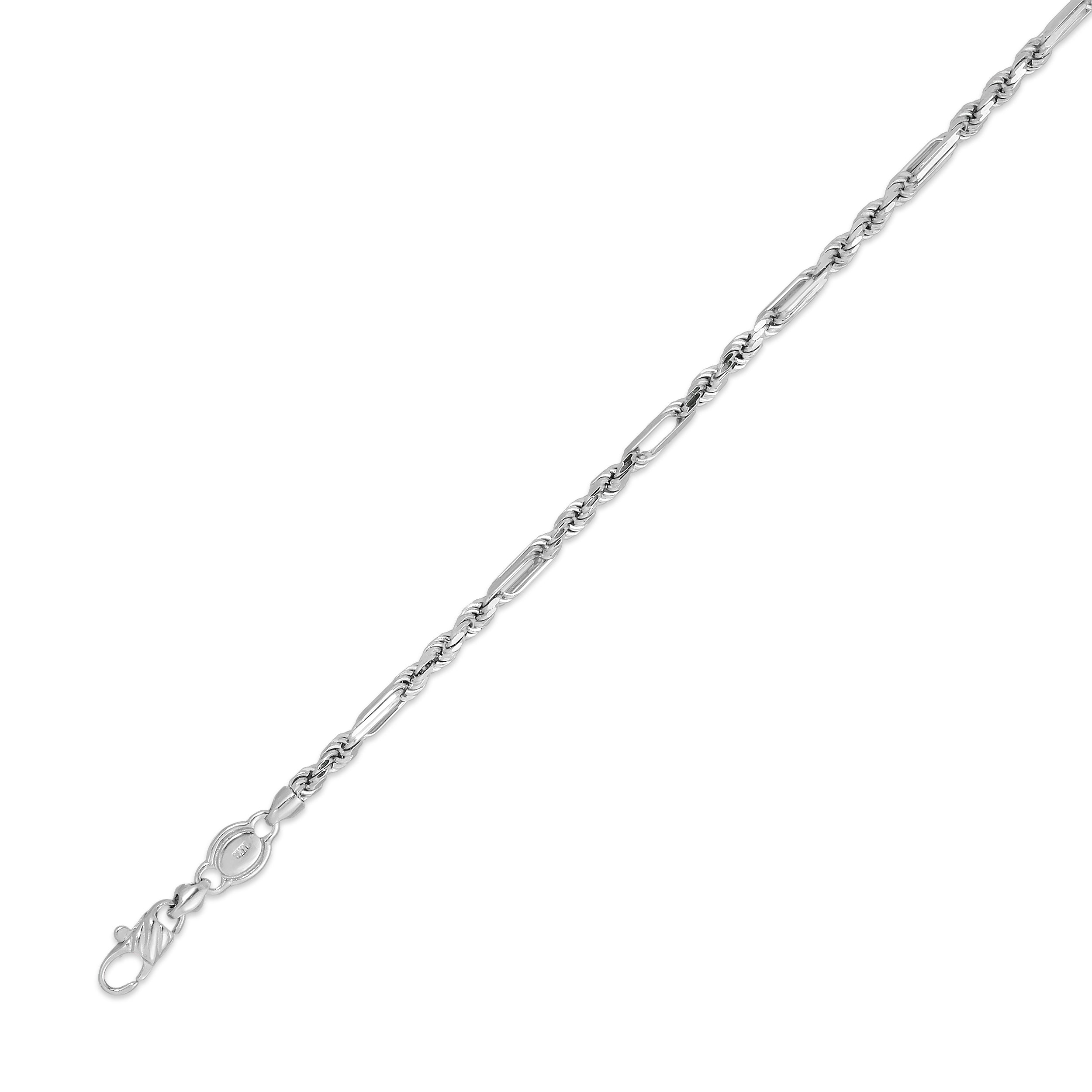 3.0mm White Gold Figrope