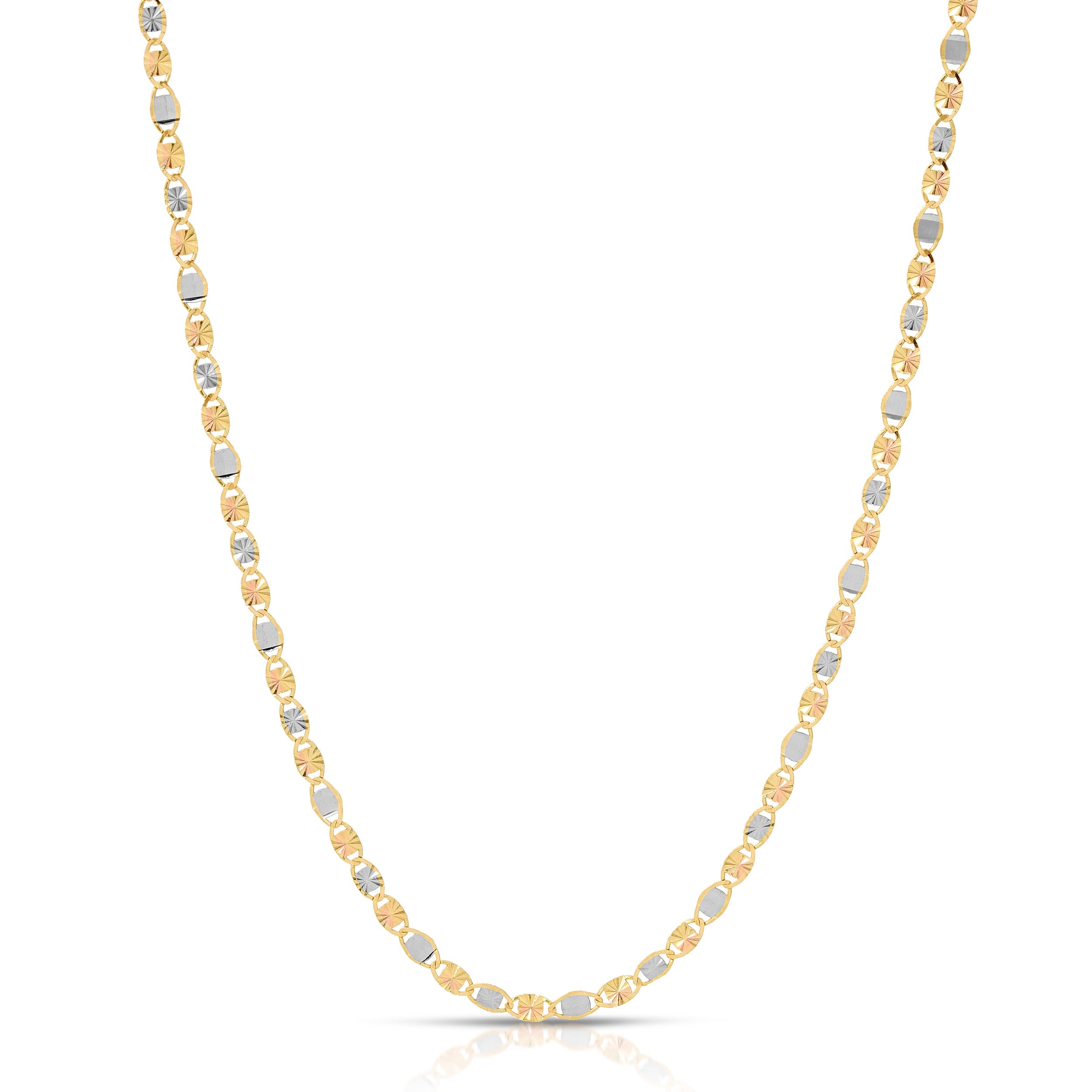 14kt Tri color Alternated Chain