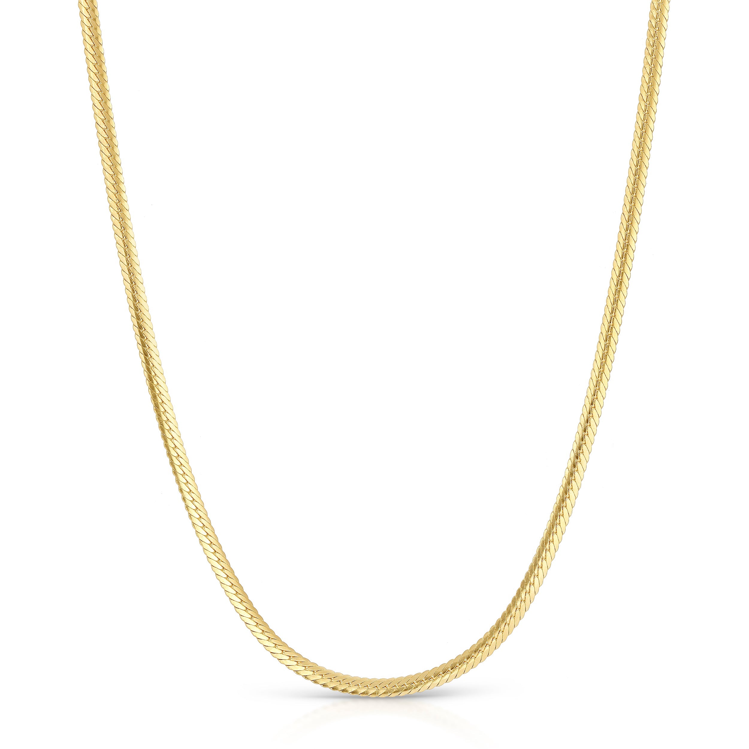 14KT Yellow Hallow Double Cuban Chain