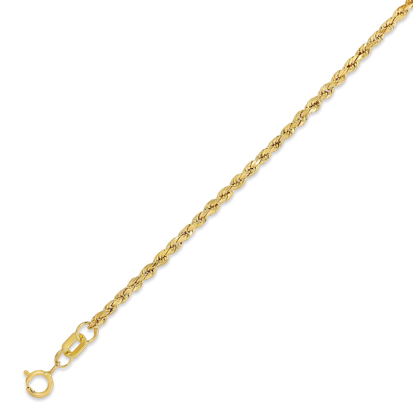 1.8mm Yellow Diamond Cut Hollow Rope