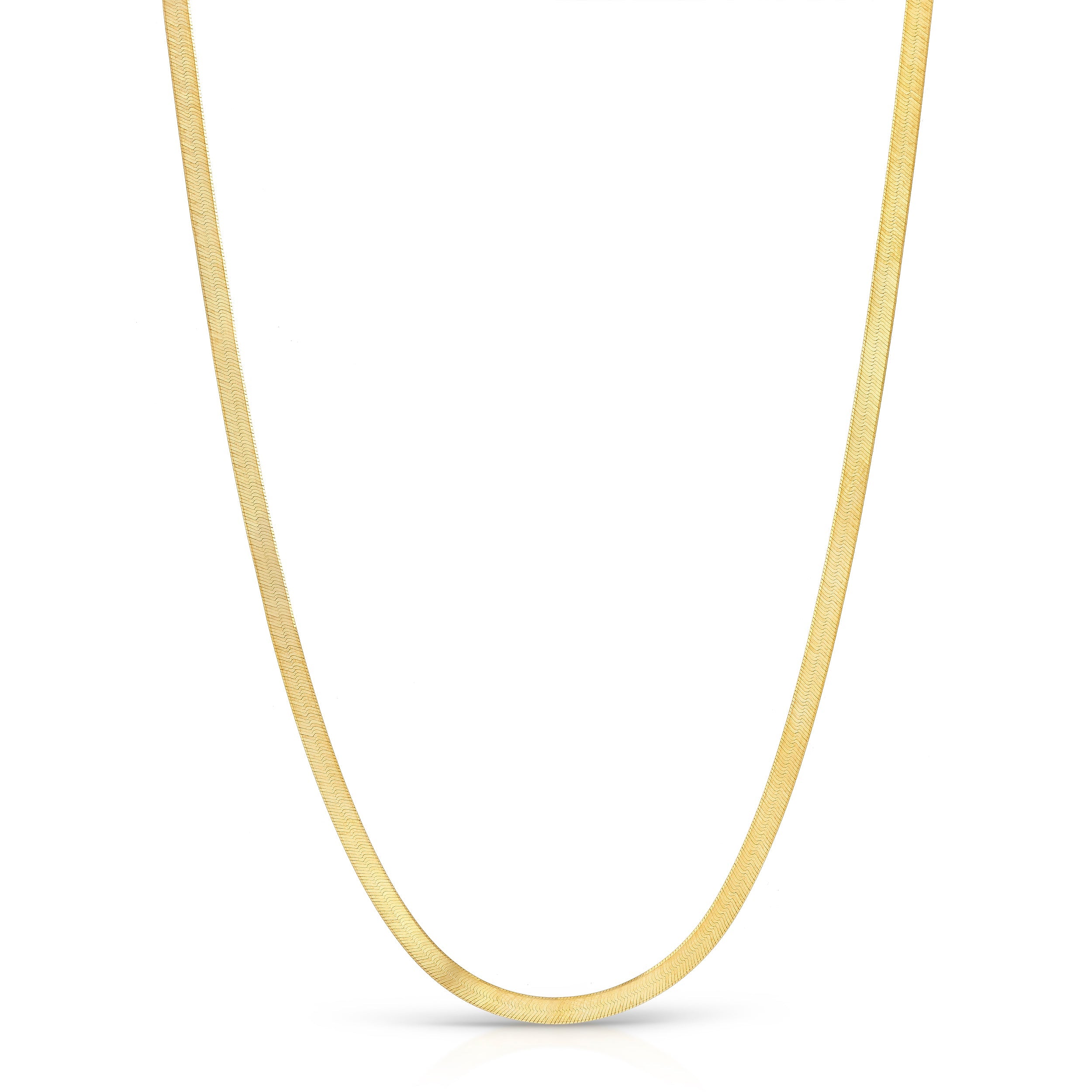 14Kt Yellow Gold 4.0mm Herringbone chain