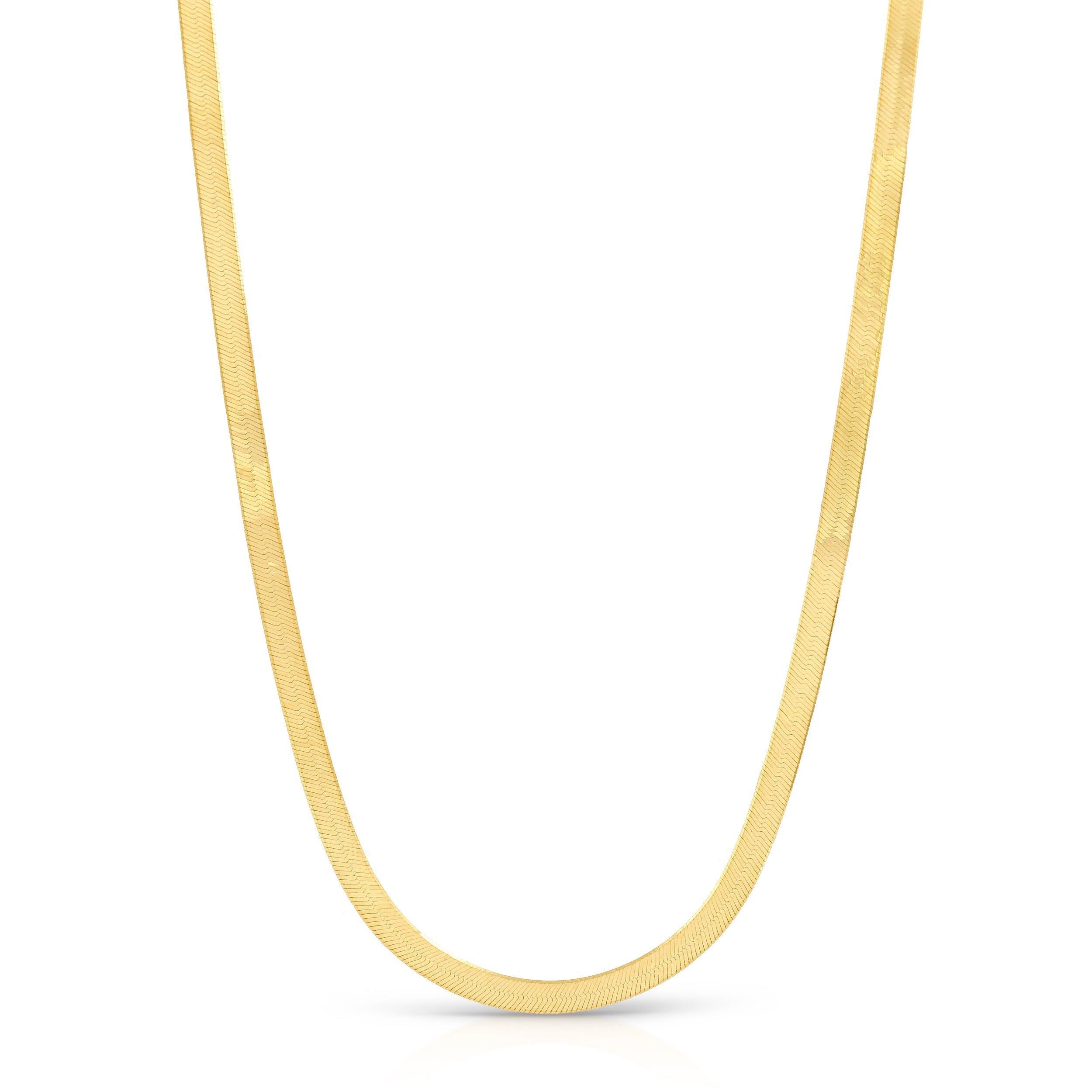 14KT  Yellow Gold 5.0MM Herringbone Chain