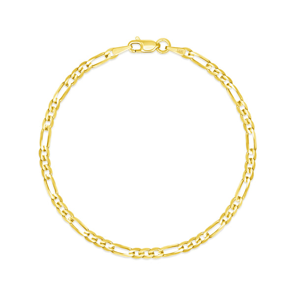 3mm 14K Figaro Bracelet