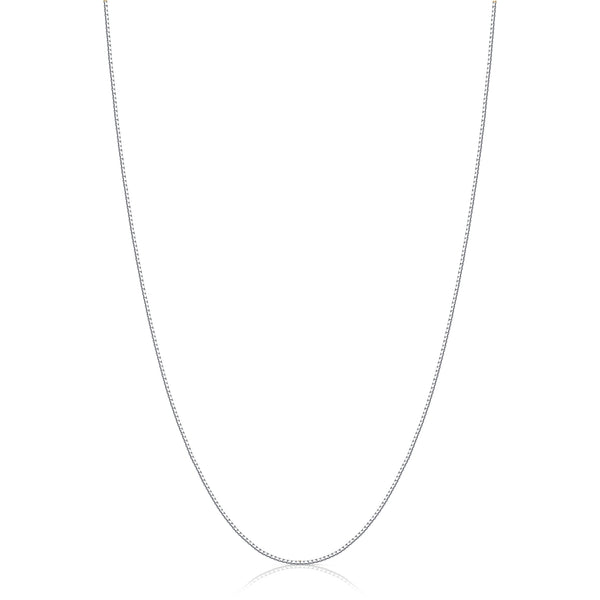 0.5mm 14K White Gold Box Chain