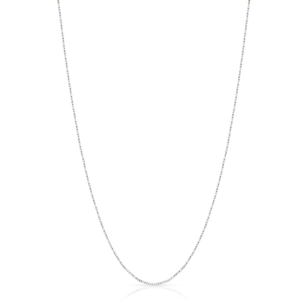 0.7mm 14K White Gold Box Chain