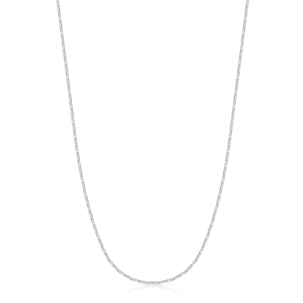 0.9mm 14K White Gold Box Chain