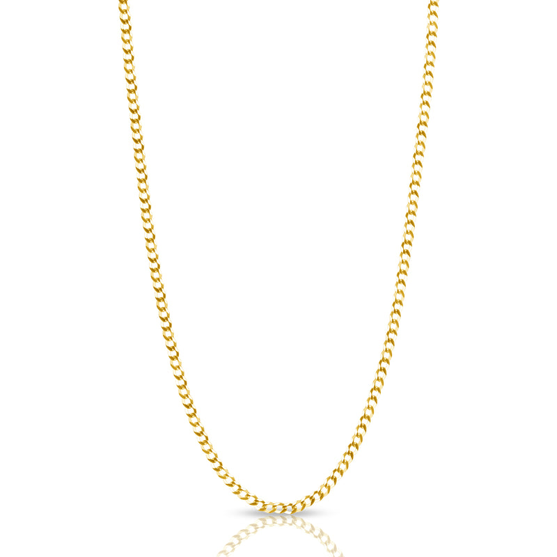 2mm 14K Cuban Chain