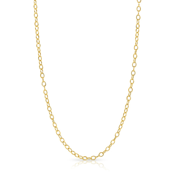 1.4mm 14K Hollow Gold Rolo Chain