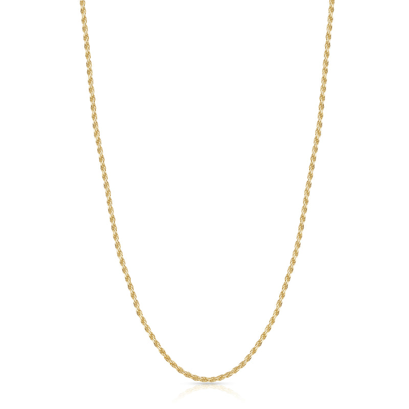 1mm 14K Rope Chain