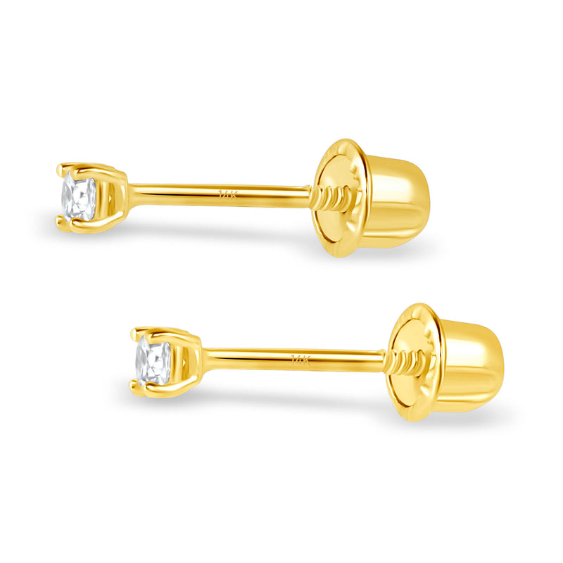 2mm 14K CZ Studs