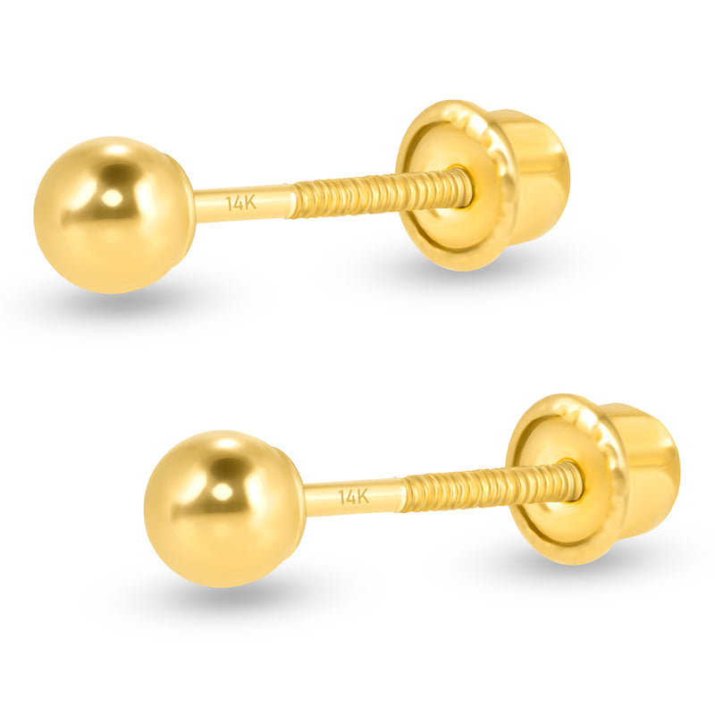 3mm 14K Ball Studs