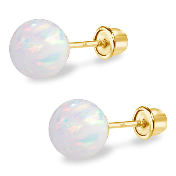 6mm Opal Studs